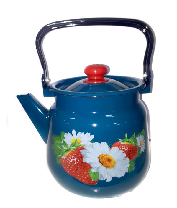 Kettle 3.5 l spheres. decor turquoise with button S2716.3B